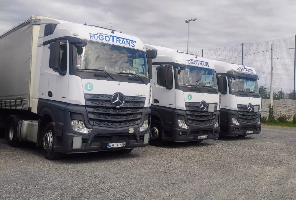 Flota gotowa do realizacji transportów międzynarodowych.
